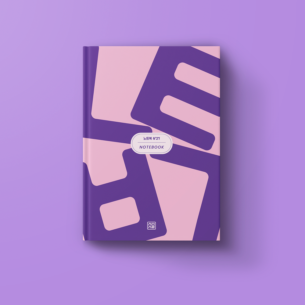 Recto du Carnet A5 Klyph Violet et rose de la marque bureau 127