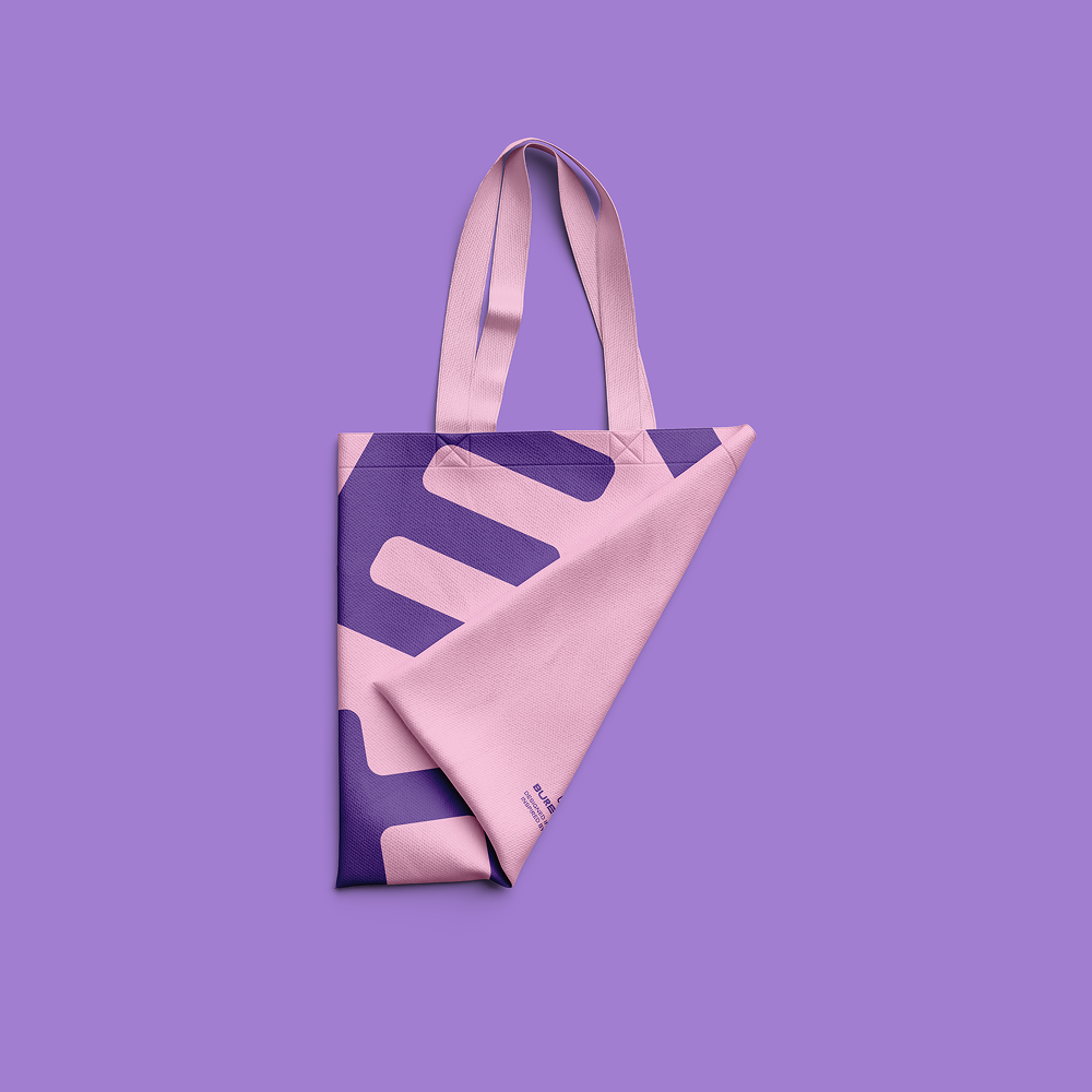 Totebag Klyph Violet de la marque bureau 127 vu de haut