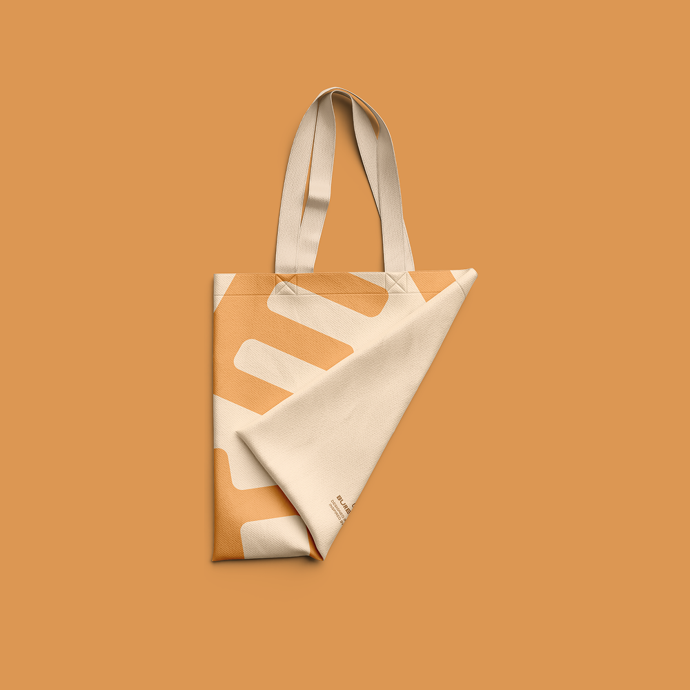 Totebag Klyph jaune de la marque bureau 127 vu de haut
